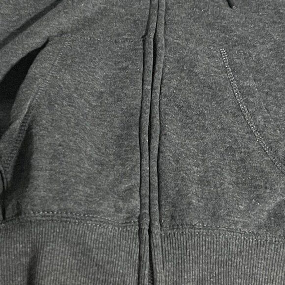 Men's Full-Zip Fleece Hoodie charcoal gray Size S - Picture 7 of 8